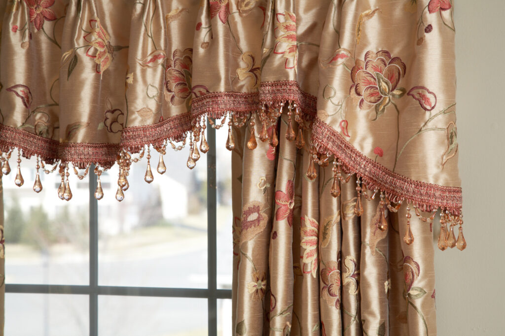 New Drapes with Chrystal Trim in Ashburn Virginia