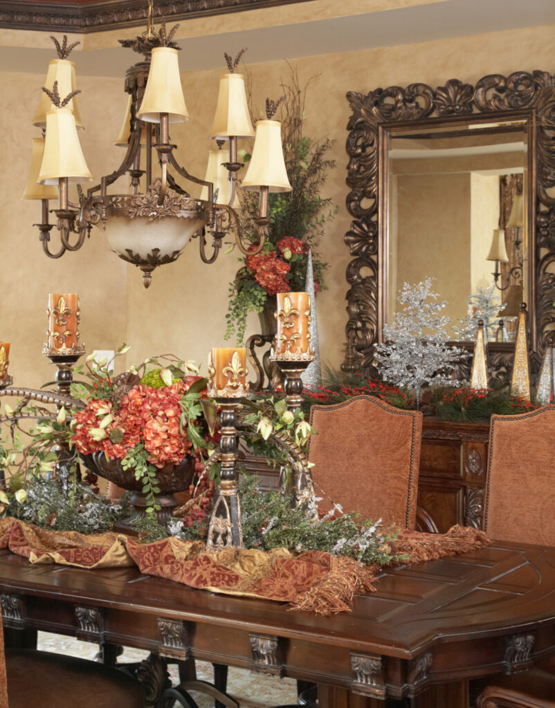 Interior Design - Christmas Decor in Dining Room