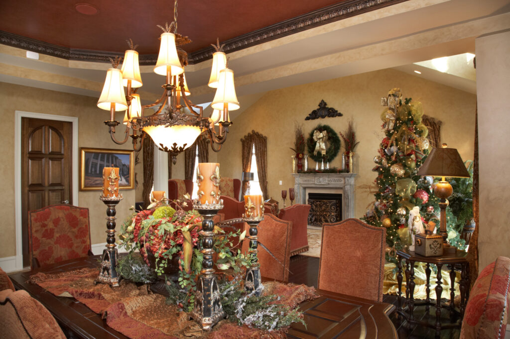 Interior Design - Christmas Decor in Dining Room